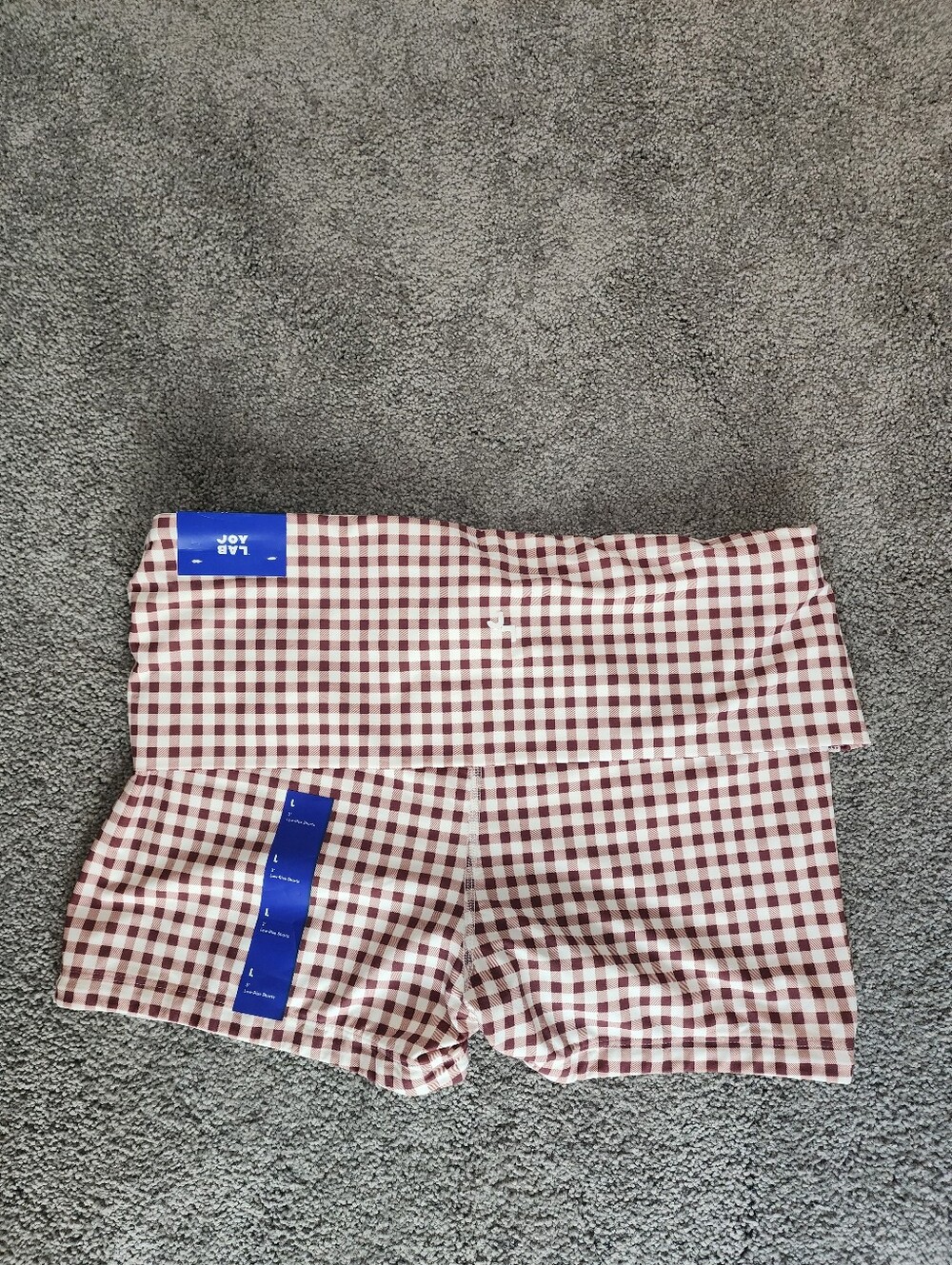 NWT Joylab Red Gingham Low Rise Shorts SZ Large - Picture 2 of 7